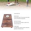 Cornhole Game Kit, Portable Foldable Interactive Bean Bag Toss Set with Water Finish, Heat Press Technology, for Party, Camping, Outdoor Backyard (Black Circle) view 4