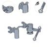CoudarTitie RC Steering Assembly RC Car Steering System Vehicle Parts DIY Accessories Replacement RC Car Parts for 1:10 RC Car Vehicles, Argent view 2