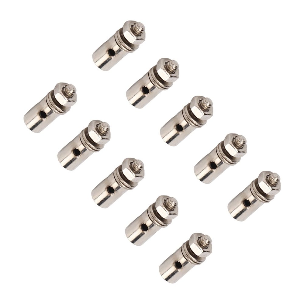 Adjustable Servo Push Rod Connector, Rc Airplane Plane Parts Linkage Stopper, Stainless Steel 10pcsset 1.3mm for Model Aircraft Control Surfaces
