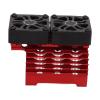 VINGVO RC Motor Cooling Fans, Dual 30mm Brushless Motor Fan with Metal Cover, 4068 4074 Compatible, 8cm Length, 27000RPM, For 1/8 RC Car (Red) view 2