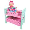 Lissi: 12" Doll Set: Bunk Bed & highchair - Pink, Green, Blue - 3pc Baby Doll Feeding & Sleep Toy Playset, Heart & Bird Outfit, Kids & Toddlers 2+ view 4