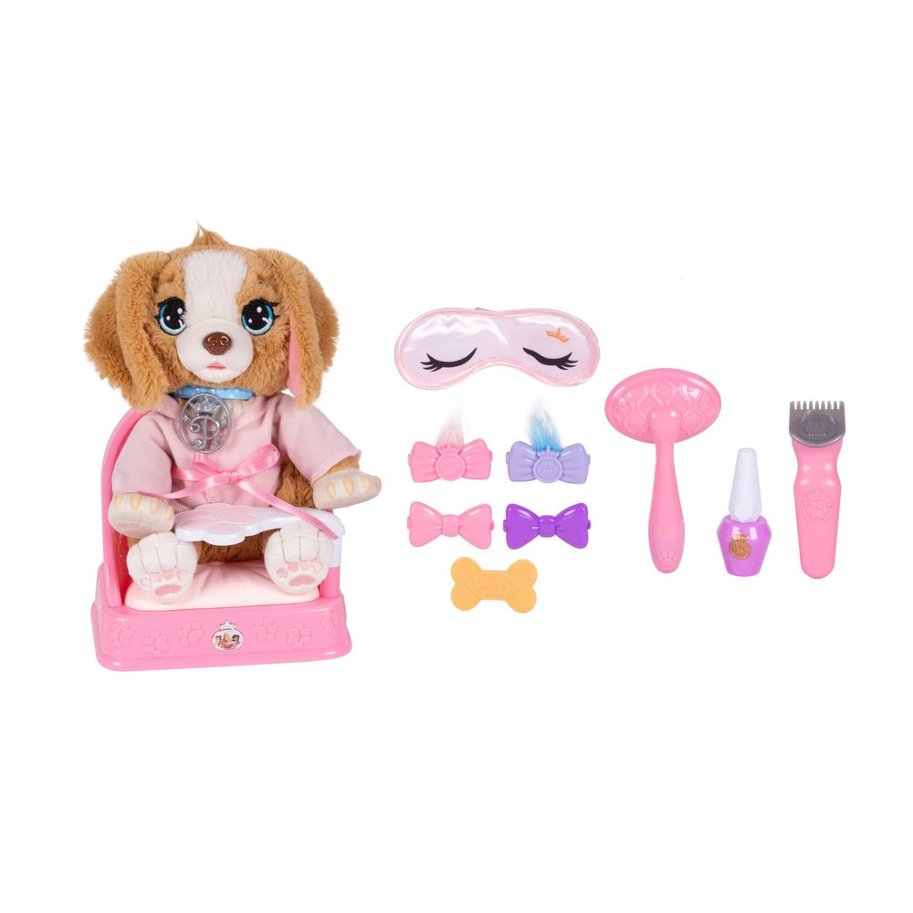 Disney Princess Style Collection My Pampered Pup Kids Nurturing Pretend Play Set, Create The Perfect Spa-w Day for Your Pet with The Included Accessories