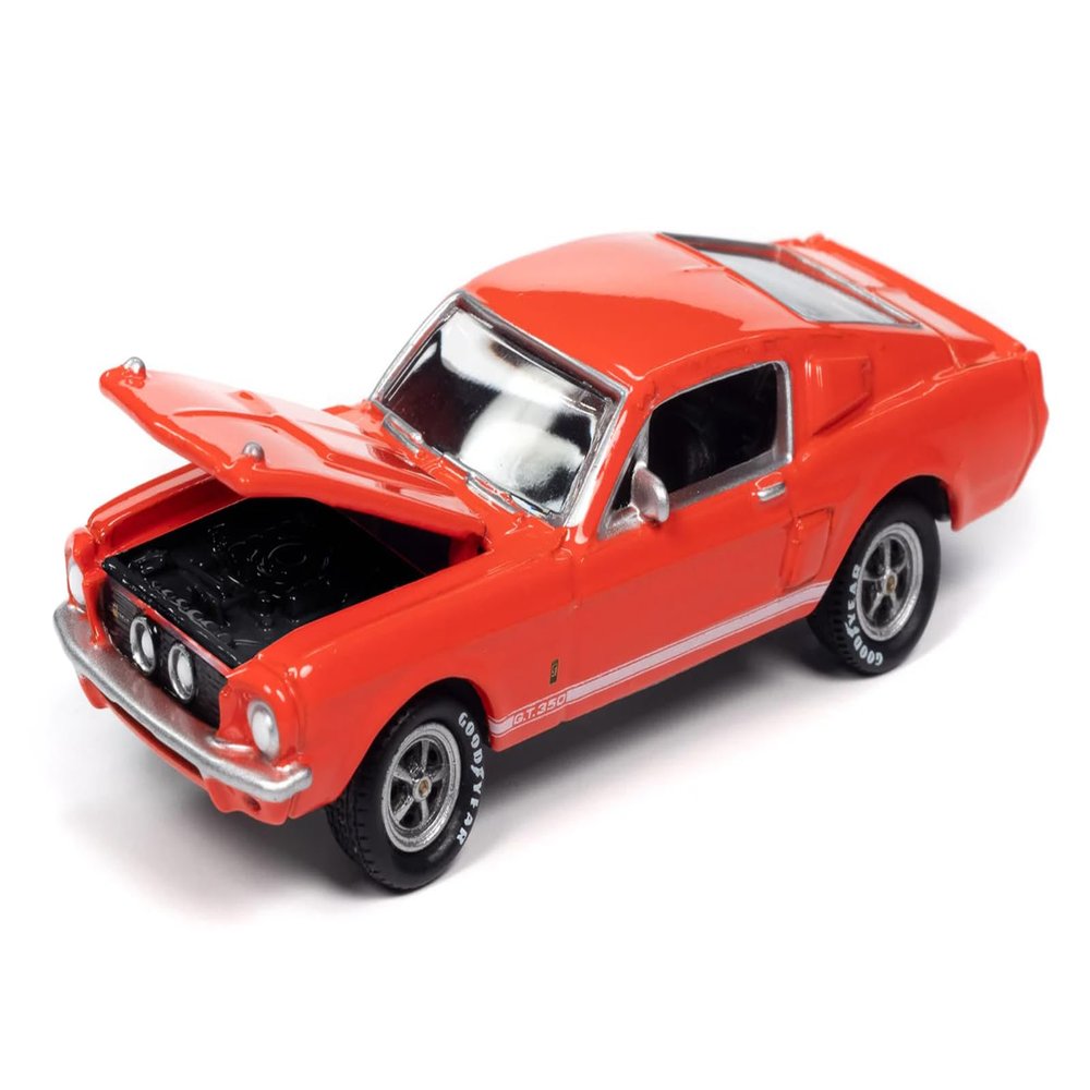 1967 GT-350 Red with White Side Stripes Auctions Pop Culture 2024 Release 2 1/64 Diecast Model Car by Johnny Lightning JLPC015-JLSP393