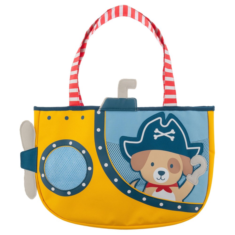 Stephen Joseph, Beach Tote with Sand Toys - Toddler and Baby Beach Toys, Travel Friendly Beach Set, 6 Piece Beach Play Set, Beach Bag with Sand Toys for Toddlers and Kids, Pirate