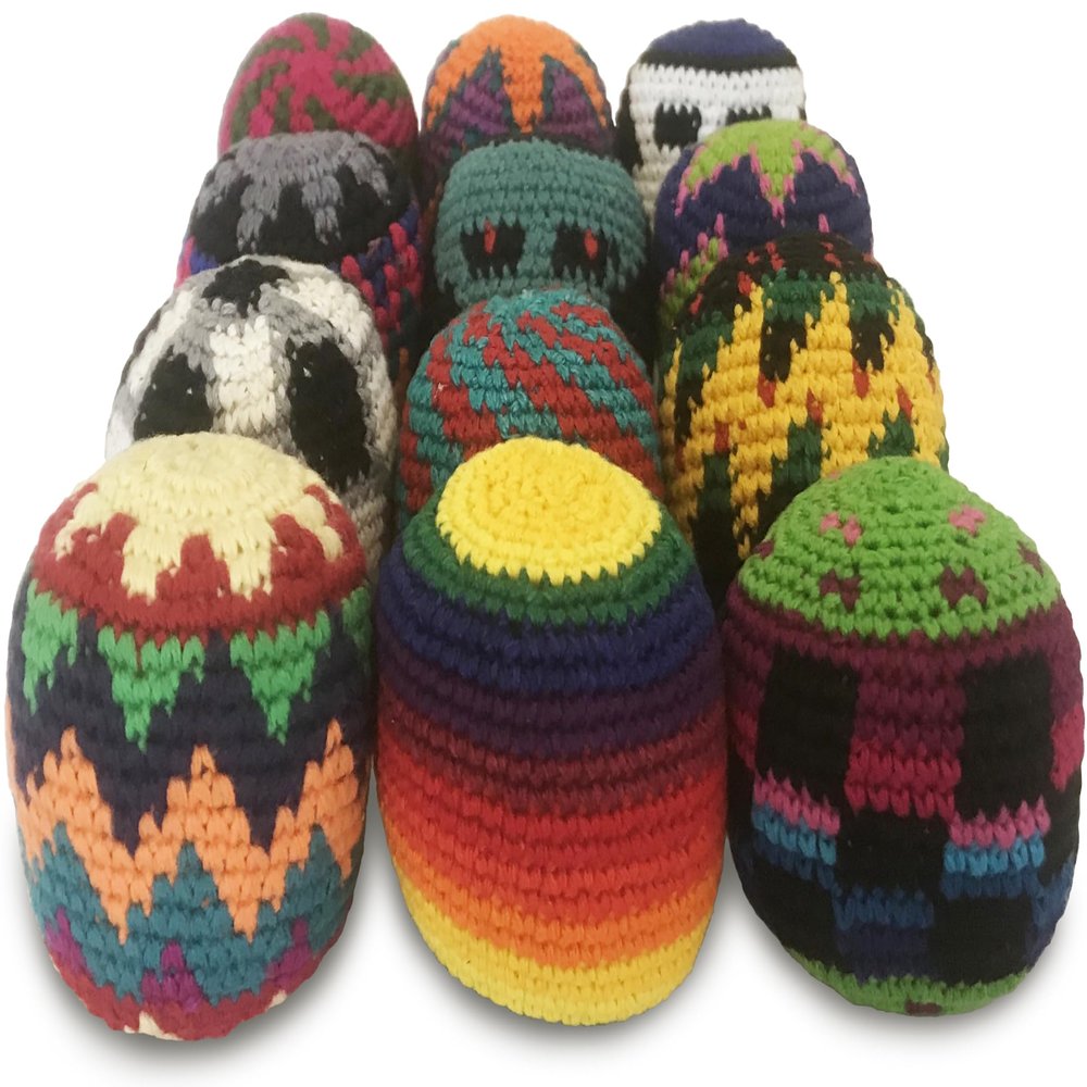 DIRTBAG Footbag Crochet 12 Pack of Sacks You Kick
