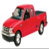 2001 F 150 XLT Flareside Supercab Pickup Truck Red 1/24 Diecast Model Car by Motormax 73284r view 1