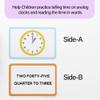 BAZIC Products Telling Time Flash Cards Learn to Read Time, Read Clocks Numerals & Analog, Interactive Learning Flashcards Kindergarten School Home (36/Pack), 72-Pack view 4