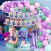 1st Brthday Photo Banner Mermaid 1st Birthday Decorations Girl 1st Birthday Photo Banner for Baby from Newborn to 12 Months view 3