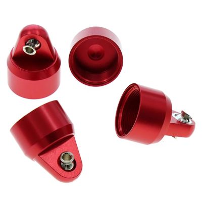 4pcs Metal Shock Absorber Cap Cover for TRA-XXAS 1/5 for X-MAXX 6S 8S RC Car Upgrade Parts Accessories(Red)