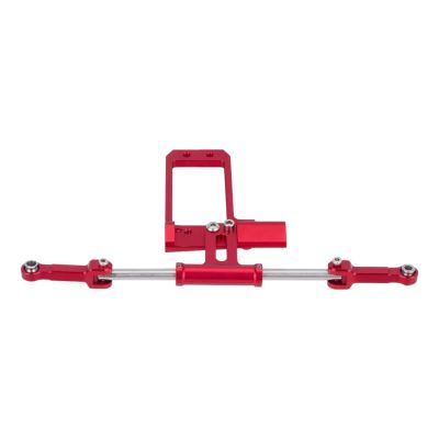 for Vanquish for Phoenix for VS4-10 F10 1/10 RC Crawler Portal Axle DIY Parts Full Hydraulic Steering Cylinder Kit with BTA Servo Mount RC Car Parts(Red)