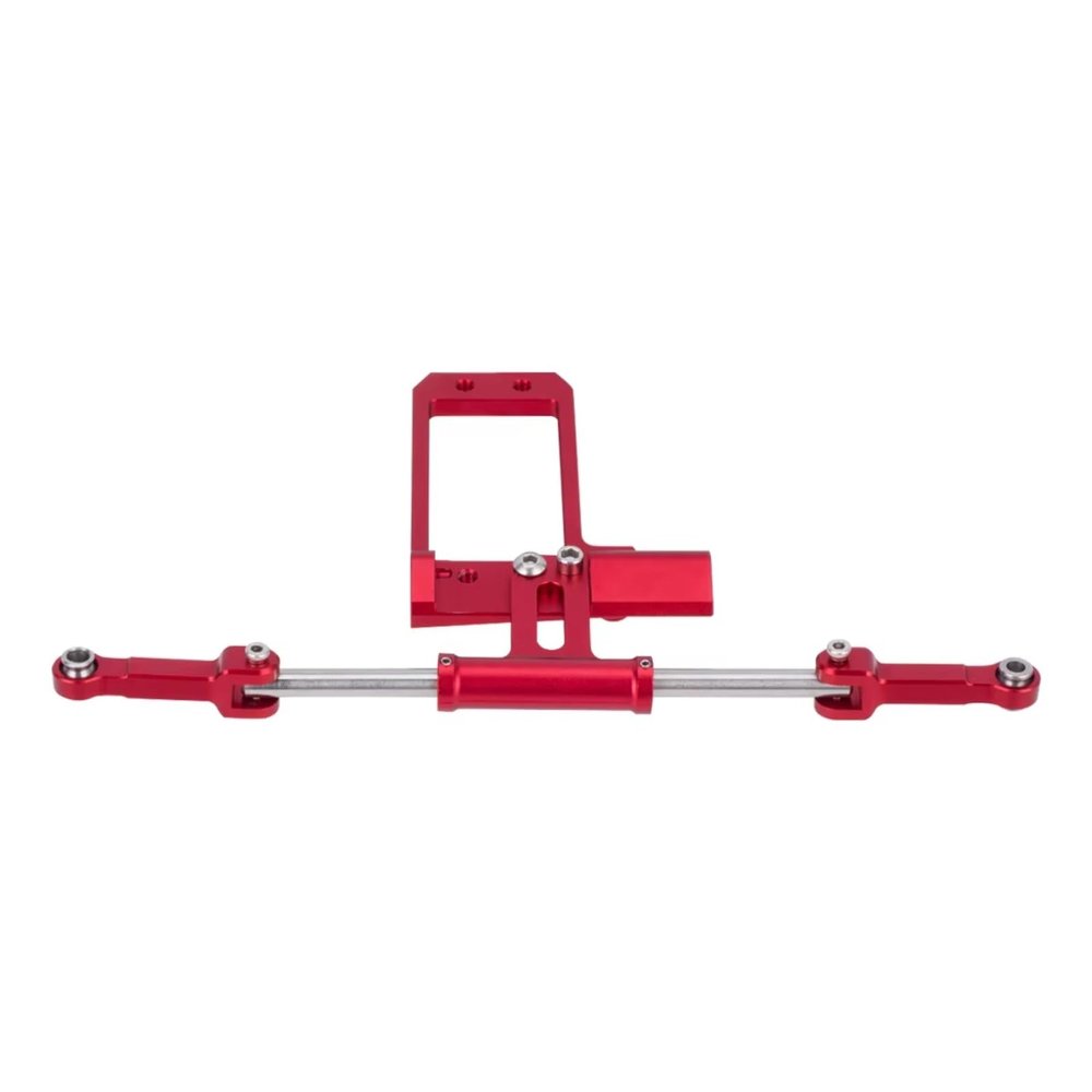for Vanquish for Phoenix for VS4-10 F10 1/10 RC Crawler Portal Axle DIY Parts Full Hydraulic Steering Cylinder Kit with BTA Servo Mount RC Car Parts(Red)