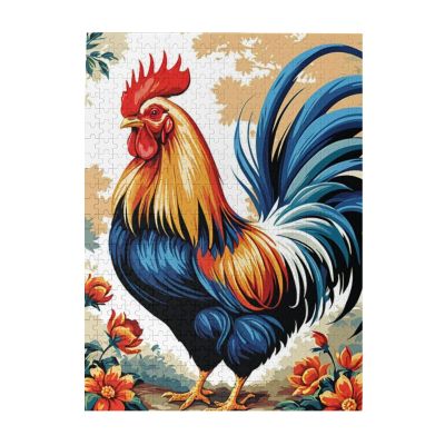 1000 Piece Adult and Youth Colorful Animals Puzzles Rooster Fun and Challenging Animals Themed Puzzles Great Gift for Family and Friends Dimensions