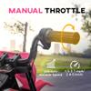 Qaba Kids Dirt Bike with Twist Grip Throttle, 12V Electric Motorcycle, Electric Bike for Toddler with Training Wheels, Spring Suspension & Music, Pink view 3