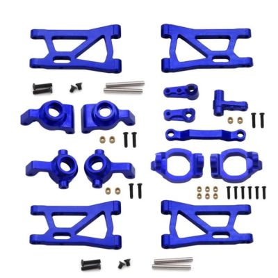Aluminum Alloy Upgrade Parts for Remo for Hobby for Smax 1/16 RC Car 1631 1635 1651 1655 Swing Arm Steering Group Cup Axle Mount C Seat(Blue)