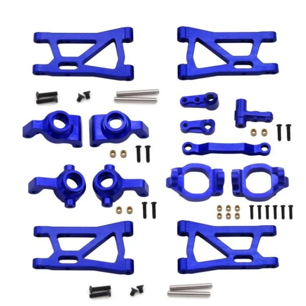 Aluminum Alloy Upgrade Parts for Remo for Hobby for Smax 1/16 RC Car 1631 1635 1651 1655 Swing Arm Steering Group Cup Axle Mount C Seat(Blue)