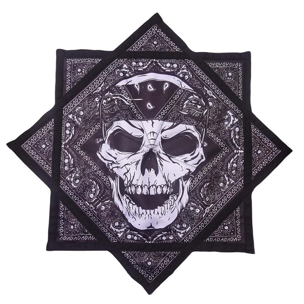 BVCY Flowstar Beginners Flow Star Spinning Cloth Easy to Rotate Sided Print Fingertip Rotating Flow Toy Dapo Star Skull (R02-style9)