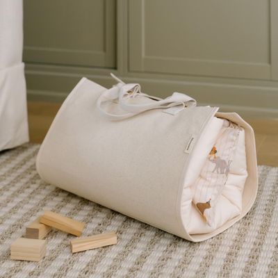 Childrens Portable Bedding - Sleeping Bags - Gifts for Kids - 100% Organic Cotton - Suitable for Boys & Girls - Includes Mat, Pillow, & Cover -Gender Neutral Design (Dreamy Animal)