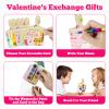 24 Packs Valentines Day Gifts for Kids Classroom with Watercolor Paint Set Valentines Cards for Kids Classroom School Valentine Gift Exchange view 4