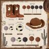 16PCS Cowboy Cake Topper Cowboy Hat and Boot Balls Cake Decorations Western Cowboy Birthday Baby Shower Party Decorations (Brown) view 2