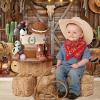 16PCS Cowboy Cake Topper Cowboy Hat and Boot Balls Cake Decorations Western Cowboy Birthday Baby Shower Party Decorations (Brown) view 4