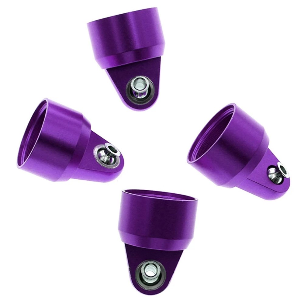 4pcs Metal Shock Absorber Cap Cover for TRA-XXAS 1/5 for X-MAXX 6S 8S RC Car Upgrade Parts Accessories(Purple)