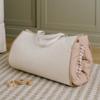 Childrens Portable Bedding - Sleeping Bags - Gifts for Kids - 100% Organic Cotton - Suitable for Boys & Girls - Includes Mat, Pillow, & Cover -Gender Neutral Design (Brown Gingham) view 1