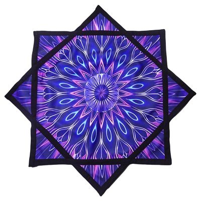 BVCY Flow Star Beginners Flow Star Spinning Cloth Easy to Rotate Sided Print Juggling and Skill Toy Dapo Star Starry Blue&Pink (R02-style5)
