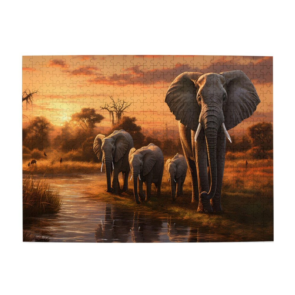 1000 Piece Adult and Youth Animal Puzzles Elephants Animals Fun and Challenging Animals Themed Puzzles Great Gift for Family and Friends Dimensions