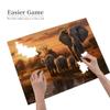 1000 Piece Adult and Youth Animal Puzzles Elephants Animals Fun and Challenging Animals Themed Puzzles Great Gift for Family and Friends Dimensions view 3