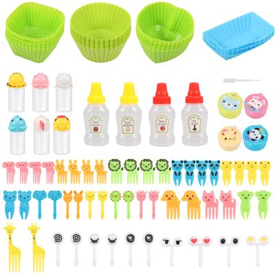 105 Pcs Kids Food Box Accessories, Including Divider Food Box Accessories, Kids Meal Accessories, Exquisite Food Box Accessories for Kids School