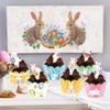 18pcs Easter Cupcake Toppers Easter Theme Paper Bunny Cupcake Topper With Toothpicks Rabbit Eggs Gnome Caketopper For Party Favor Supplies Decoration view 4