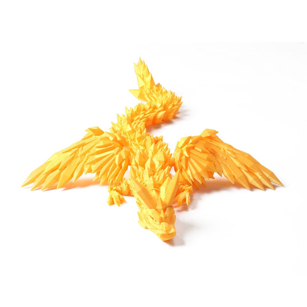 3D Printed Dragon with Wings, Flexible Articulated 3D Dragon,18 Multi Color Crystal Wyvern, Fidget Toy, 3D Printed Animal Gifts for Festival,Executive Desk Toy