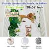 Custom Name Baby Crib Bedding Set, Personalized 2 Piece Green Wild Animals Baby Bedding Set for Girls, Soft Blanket with Dotted Backing and Fitted Sheet, Perfect for Baby Newborn Shower Gift view 4