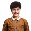 Edivd Kids Brown Wig Boys Short Brown Straight Wig Dark Brown Hair for Child Heat Resistant Synthetic Hair with Cap view 1