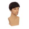 Edivd Kids Brown Wig Boys Short Brown Straight Wig Dark Brown Hair for Child Heat Resistant Synthetic Hair with Cap view 2