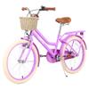 MEGHNA Cruiser Bike 20 inch Wheels Girls Women Bike Single Speed Commuter Bike with Basket V-Brake and Coast Brake Women Ladys Bicycle, Multicolors (Purple, 20 inch Wheel) view 1