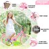 MEGHNA Cruiser Bike 20 inch Wheels Girls Women Bike Single Speed Commuter Bike with Basket V-Brake and Coast Brake Women Ladys Bicycle, Multicolors (Pink, 20 inch Wheel) view 3