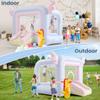 Whubefy Inflatable Bounce House for Kids, Dreamwing Bouncy Castle for Kids 8-12 Indoor & Backyard Fun, Toddler Inflatable Bouncer Jump Play House with Slide, Catch Ball Set, Punching Bag view 2