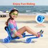 VEVOR Ride-on Scooter, 132 lbs Load Capacity, Swing Side-to-Side for Amazing Ride, Powered by Zig-Zag Motion, Drifts on Any Hard Surface, Ages 4+, Blue view 2