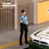 ORIELOAN 1/18 to 1/87 Scales Policewoman Calling Position Figurine, Standing Policewoman Officer Miniatures, Policewoman Diorama Figure, Uniform Policewoman Figure Mini Statue (Blue 1/24) view 2