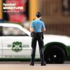 ORIELOAN 1/18 to 1/87 Scales Policewoman Calling Position Figurine, Standing Policewoman Officer Miniatures, Policewoman Diorama Figure, Uniform Policewoman Figure Mini Statue (Blue 1/24) view 4