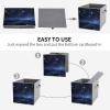1PCS Collapsible Storage Bins with Dual Handles Fabric Storage Basket Foldable Cubes Organizer Baskets Cluster of Stars in Night Sky Storage Boxes for Organizing Clothing Cube Storage Organizer Bins view 4