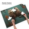 1000PCS Jigsaw Puzzle for Adults Personalized Picture Puzzle Otters in Love Customized Wooden Puzzle for Family, Birthday, Wedding, Game Nights Gifts Animal Puzzle 29.5x19.7 inches view 3