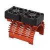 POENVFPO Brushless Motor Heatsink 27000RPM Dual Cooling Fan 40 to 42mm for 1/8 RC Car Fit 4068 4074 4082 4268 4274 Motors (Orange) view 1