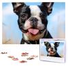 1000PCS Jigsaw Puzzle for Adults Personalized Picture Puzzle Lovely Boston Terrier Customized Wooden Puzzle for Family, Birthday, Wedding, Game Nights Gifts Animal Puzzle 29.5x19.7 inches view 1