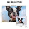 1000PCS Jigsaw Puzzle for Adults Personalized Picture Puzzle Lovely Boston Terrier Customized Wooden Puzzle for Family, Birthday, Wedding, Game Nights Gifts Animal Puzzle 29.5x19.7 inches view 2