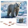 1000PCS Jigsaw Puzzle for Adults Personalized Picture Puzzle Polar Bear Ice Customized Wooden Puzzle for Family, Birthday, Wedding, Game Nights Gifts Animal Puzzle 29.5x19.7 inches view 1