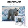 1000PCS Jigsaw Puzzle for Adults Personalized Picture Puzzle Polar Bear Ice Customized Wooden Puzzle for Family, Birthday, Wedding, Game Nights Gifts Animal Puzzle 29.5x19.7 inches view 2