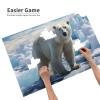 1000PCS Jigsaw Puzzle for Adults Personalized Picture Puzzle Polar Bear Ice Customized Wooden Puzzle for Family, Birthday, Wedding, Game Nights Gifts Animal Puzzle 29.5x19.7 inches view 3