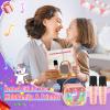 Unicorn Mini Karaoke Machine Toys: Kids Toys Girls Xmas Birthday Gifts Age 3-12+ Stocking Fillers LED Portable Bluetooth Speaker with 2 Wireless Microphone Gift Toy for 4 5 6 7 8 9 Years Old Girl Kid view 4